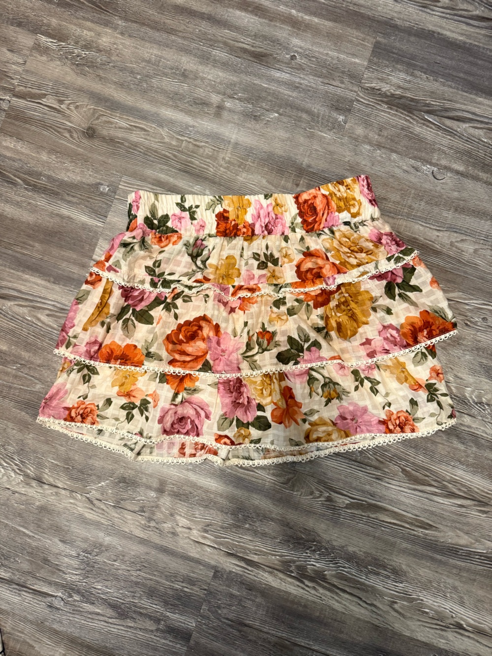 Show Me Your Mumu Pink Label Floral Tiered Skirt